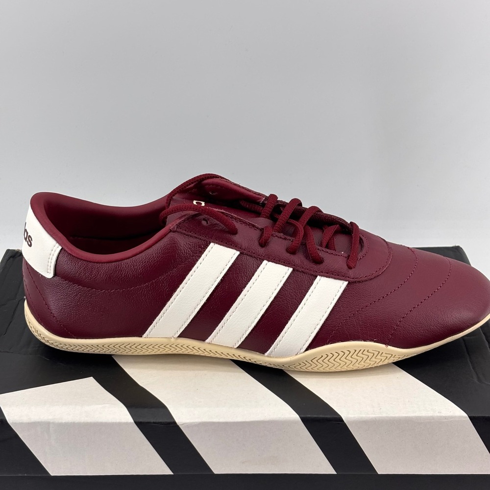 Adidas Grand Court Lo Women 9.5 Burgundy JQ7242 Low Top Sneakers New In Box - Picture 1 of 8